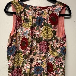 LOFT Floral Sleeveless Blouse - Pink, Yellow, Blue
